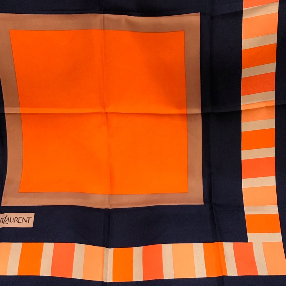 Yves Saint Laurent Silk Scarf in Box 😍🧡🔥 - Picture 13 of 17
